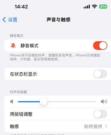 横林镇苹果15Pro维修网点分享iPhone15Pro系列机型中隐藏静音图标 